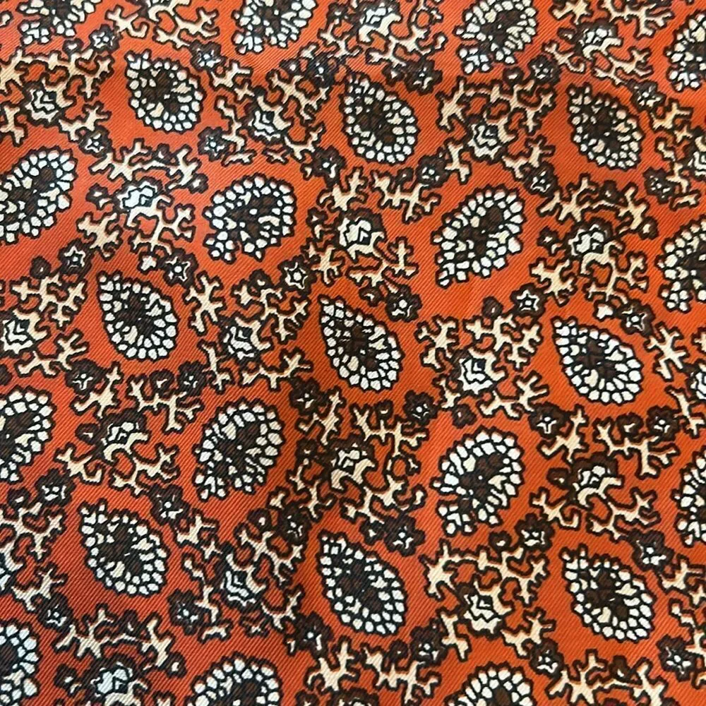 Orange Patterned Scarf
